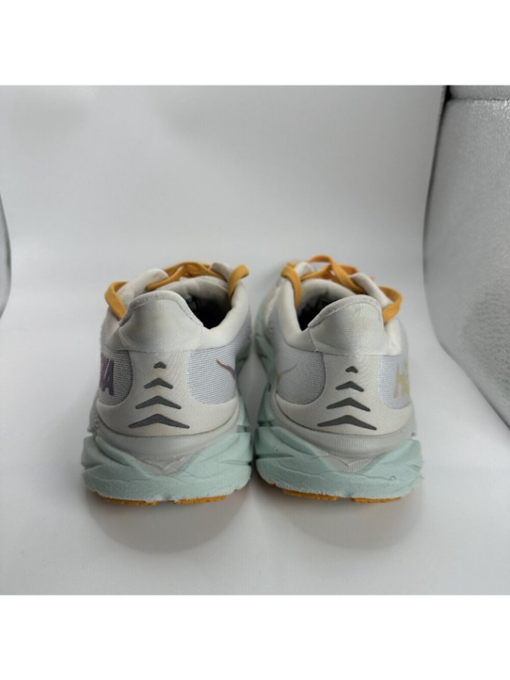 Hoka One Oene W Clifton 8 Shoes Womens Size 7.5 B Gray Green Running Cushioned - Picture 8 of 14